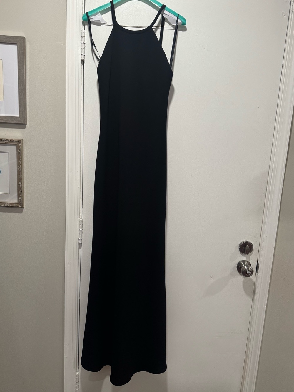 Calvin Klein Black Halter-Style Formal Dress with Low Back
